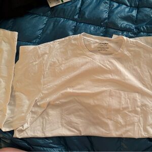 Lot 2 Tee’s. Sz L White long sleeve Paper Cloth & Denim. Black-Calvin Klein. NWT